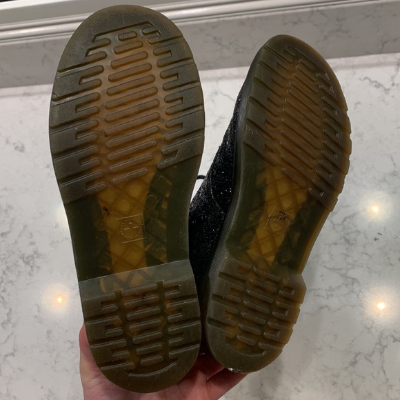 Dr. Martens Doc Martens 1460 Black Glitter Lace Up Boots Women's Size 6 - Picture 6 of 6